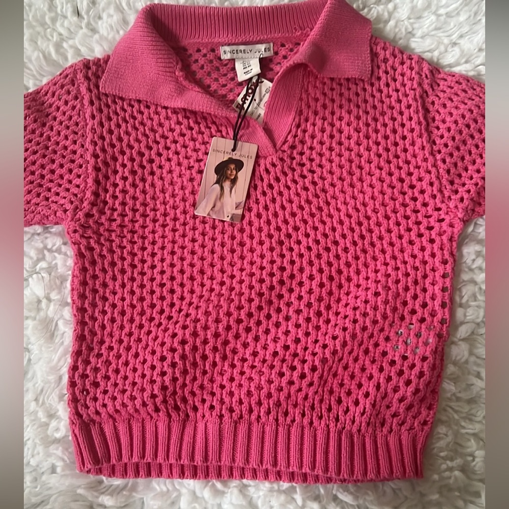 Sincerely Jules Pink Short Sleeve Top size XS